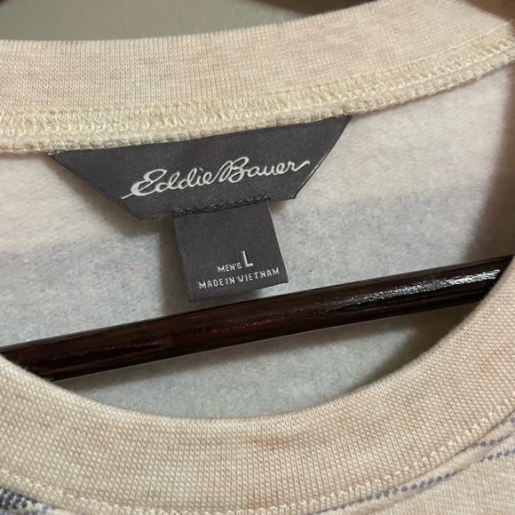 (New With Tags) Eddie Bauer Mens L Camp Fleece Crewneck Sweater - Picture 5 of 7